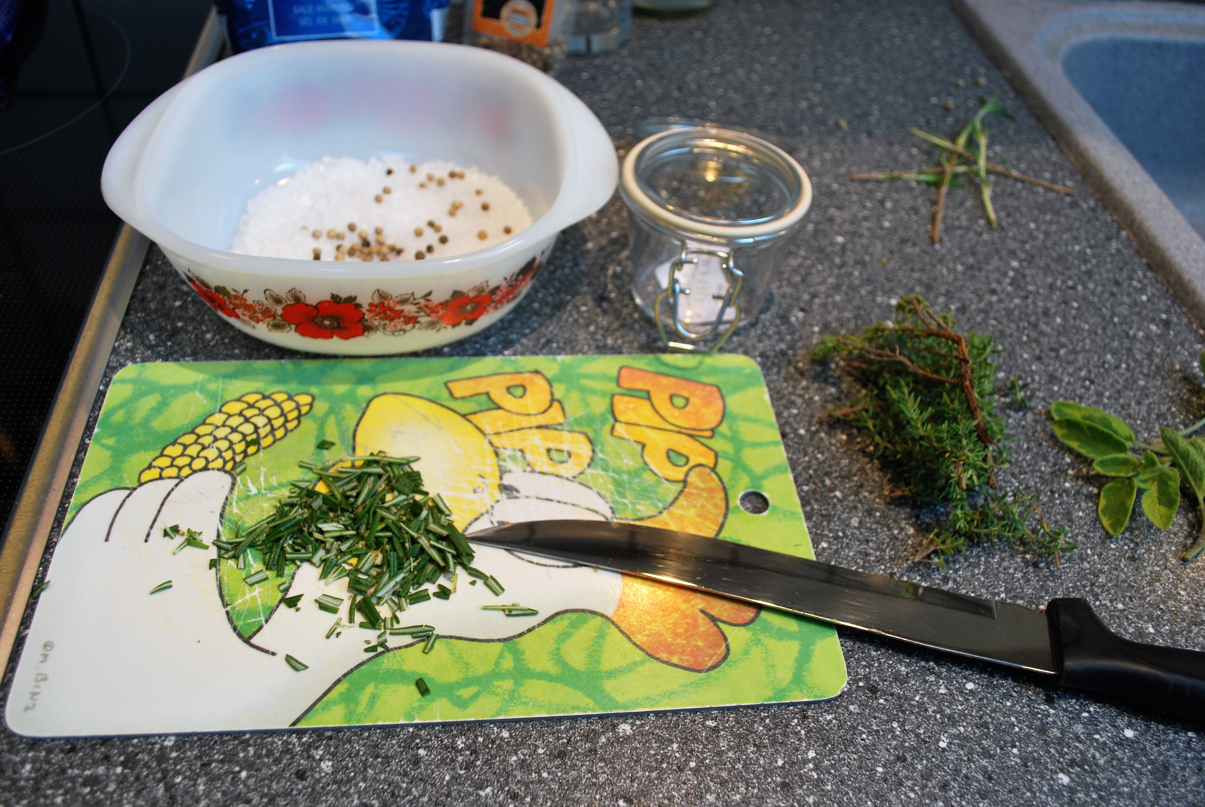 Verarbeitung Kräutersalz